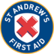 The organisation logo for St Andrew's First Aid