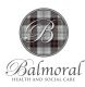 The organisation logo for Balmoral Health and Social Care
