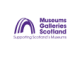 The organisation logo for Museums Galleries Scotland